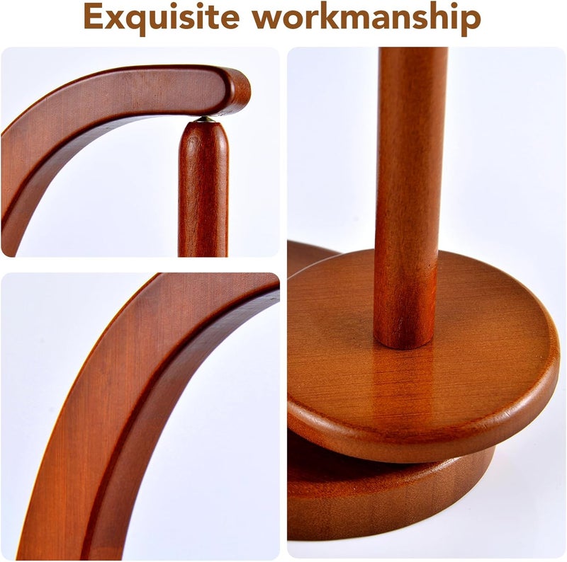 ULOI Crochet Yarn Holder - Upgrade with Crochet Accessories Storage Attachment, Magnetic Wooden Yarn Storage for Knitting Accessories, Perfect for Crocheting and Knitting Projects, Mahogany Finish - Image 4